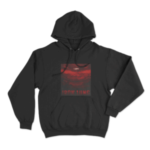 Red Clouds Hoodie Black